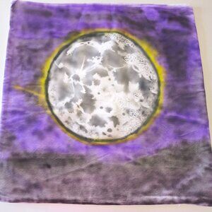 Unique, Abstract, Moon, space themed microfiber airbrushed pillowcase